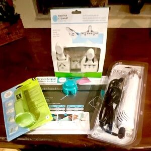 Craft Bundle, Heat Gun, Envelope Punch Board, Punch Page Set, Stamp A Ma Jig